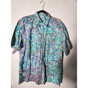 Rum Reggae mens Fun Tropical retro design button up shirt size XL